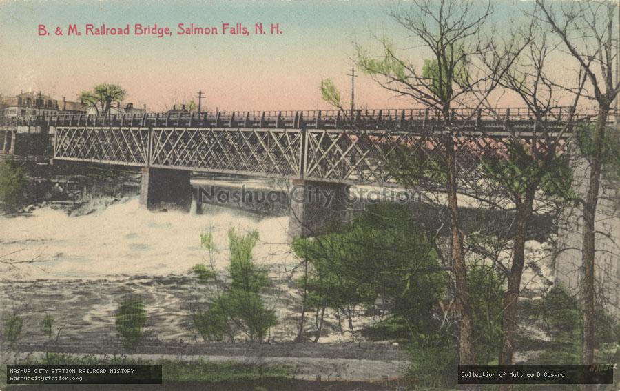 Postcard: Boston & Maine Railroad Bridge, Salmon Falls, New Hampshire